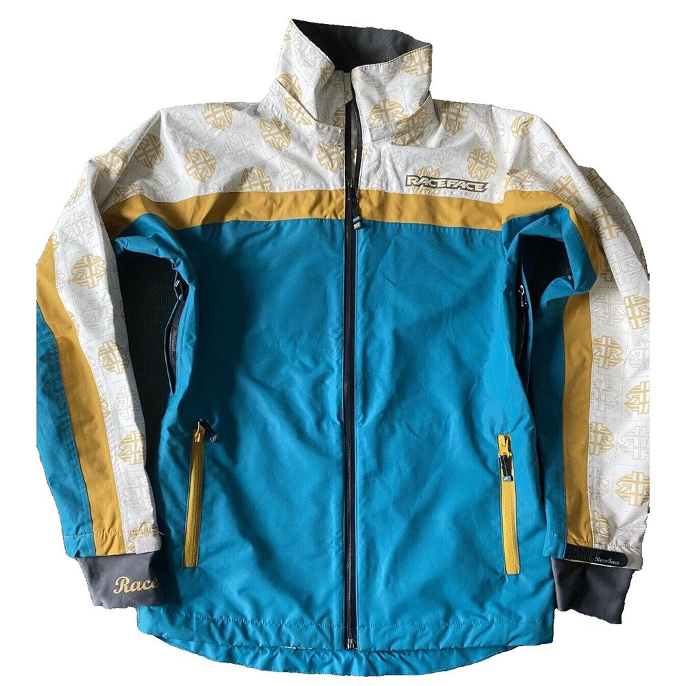 RaceFace Kelly Waterproof Jacket Womens XS Cycling Running Fabric Cuffs EUC
